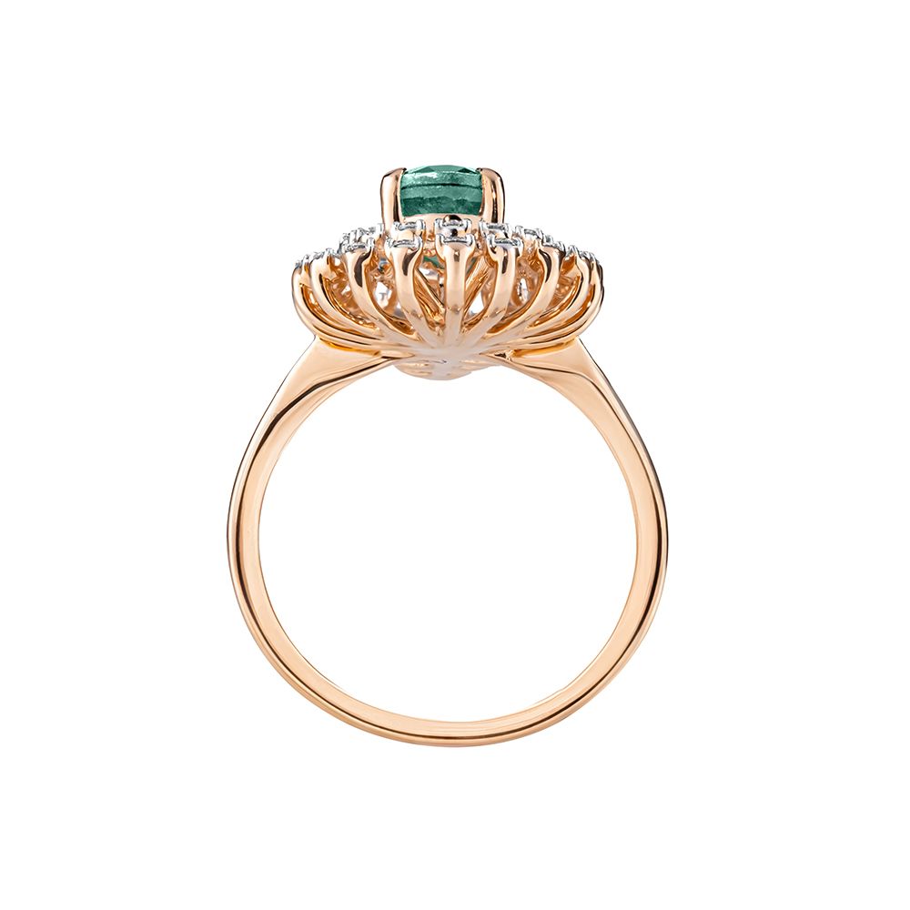 Imperial Diamond and Emerald Ring-Diamond-CRG23A07