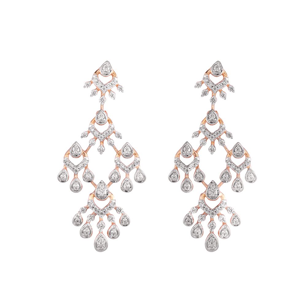 Enticing Rose Gold and Diamond Necklace Set-Necklace Sets-CNS23A02-D300X0B