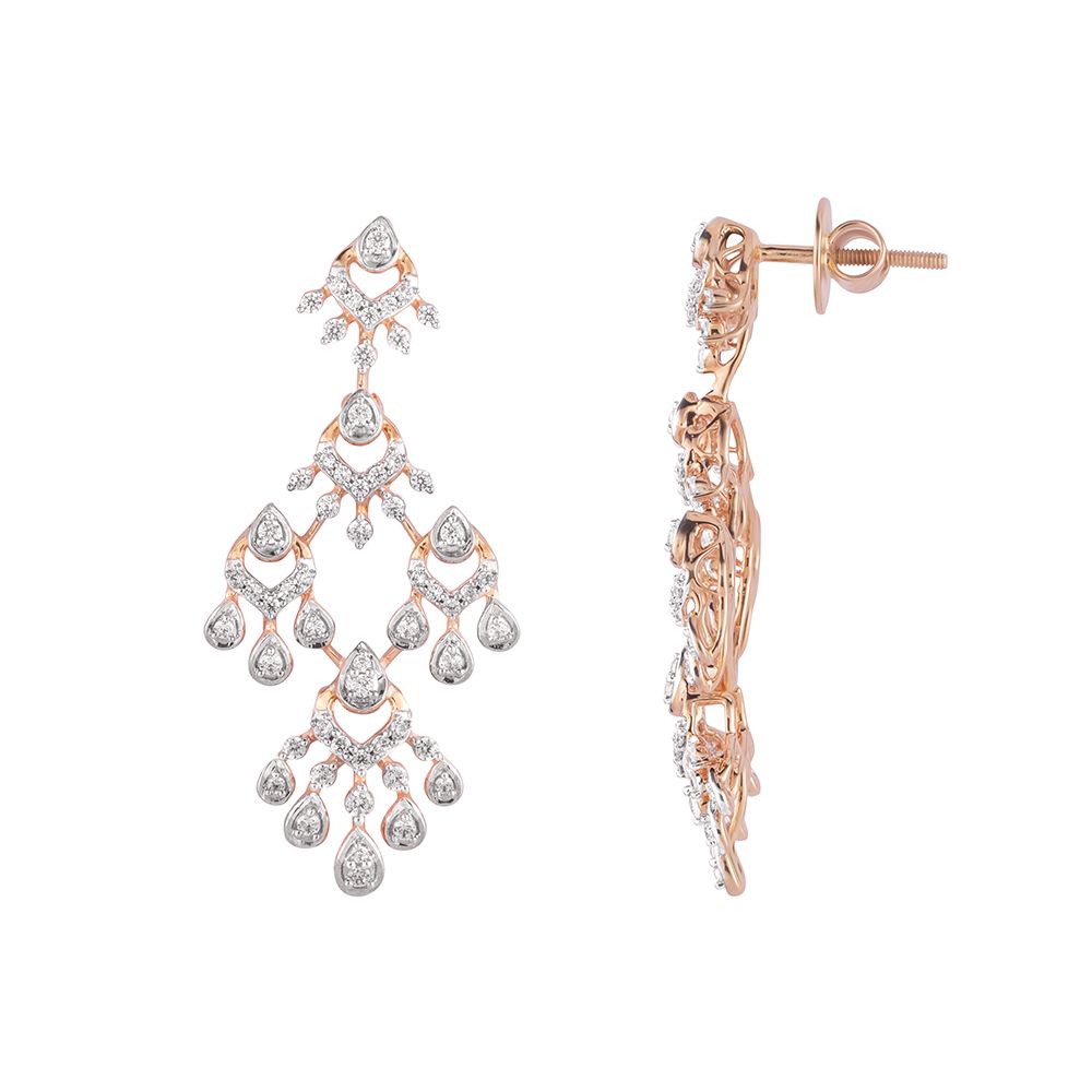 Enticing Rose Gold and Diamond Necklace Set-Necklace Sets-CNS23A02-D300X0B