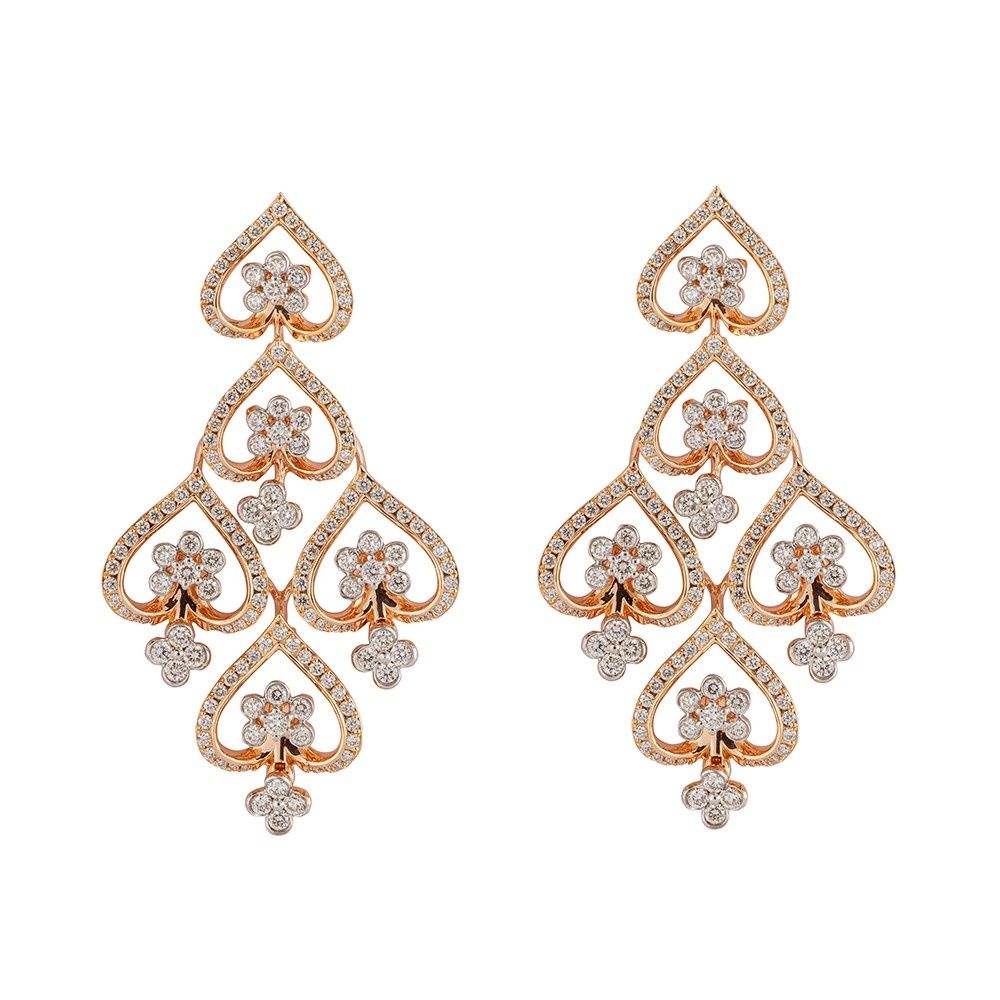 Shimmering Rose Gold and Diamond Necklace Set-Diamond-CBX23036-D300X0B