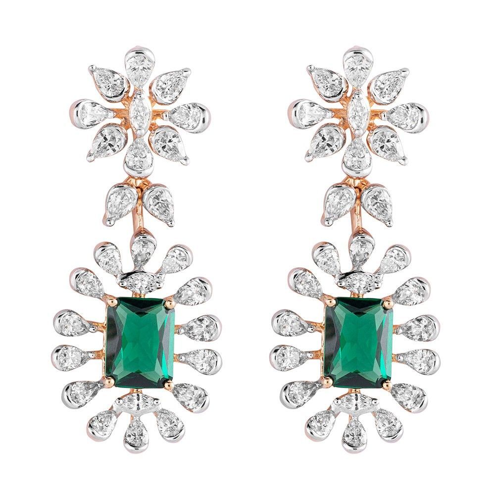 Mesmerising Diamond and Emerald Necklace Set-Necklace Sets-CNS23A14-D324X0B