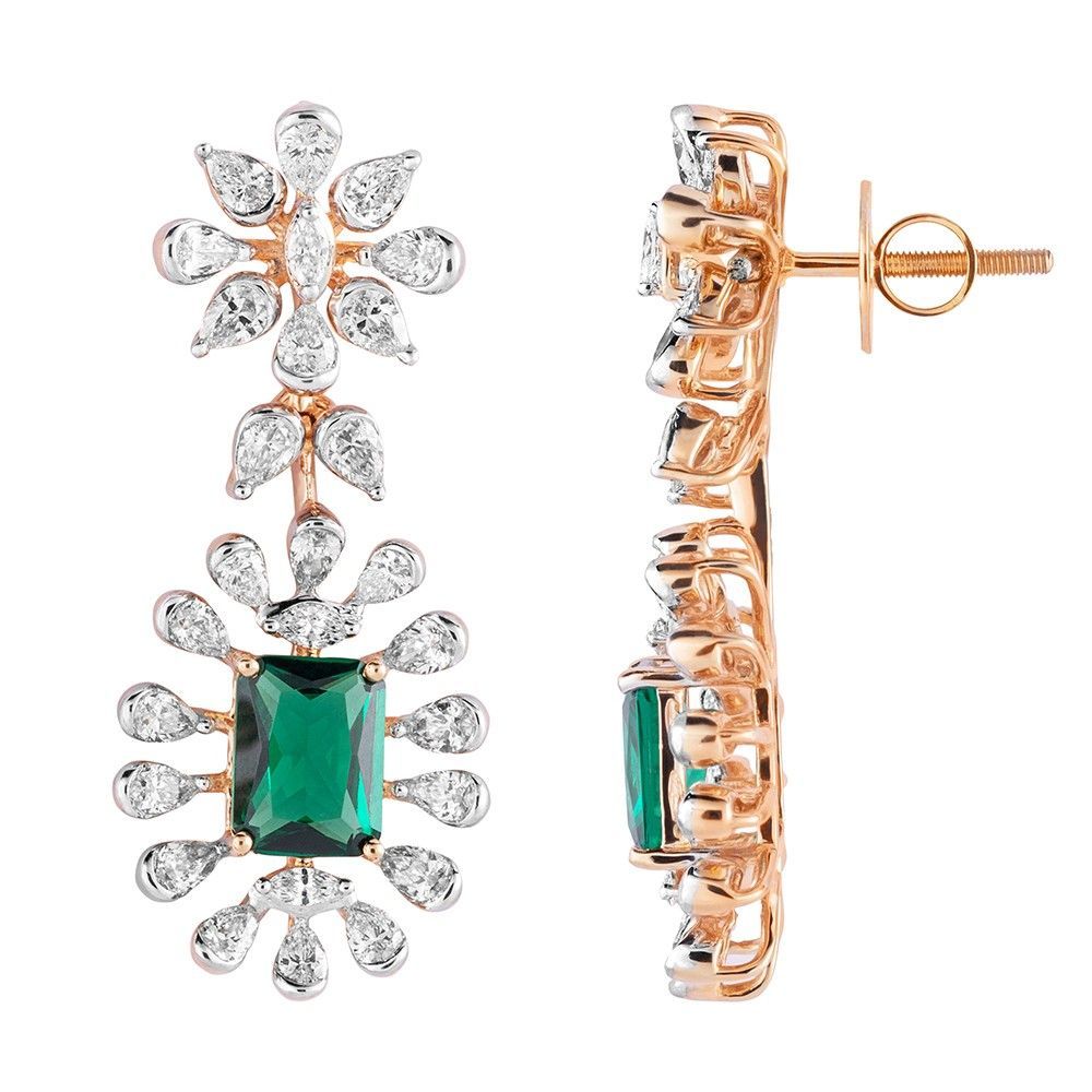 Mesmerising Diamond and Emerald Necklace Set-Necklace Sets-CNS23A14-D324X0B