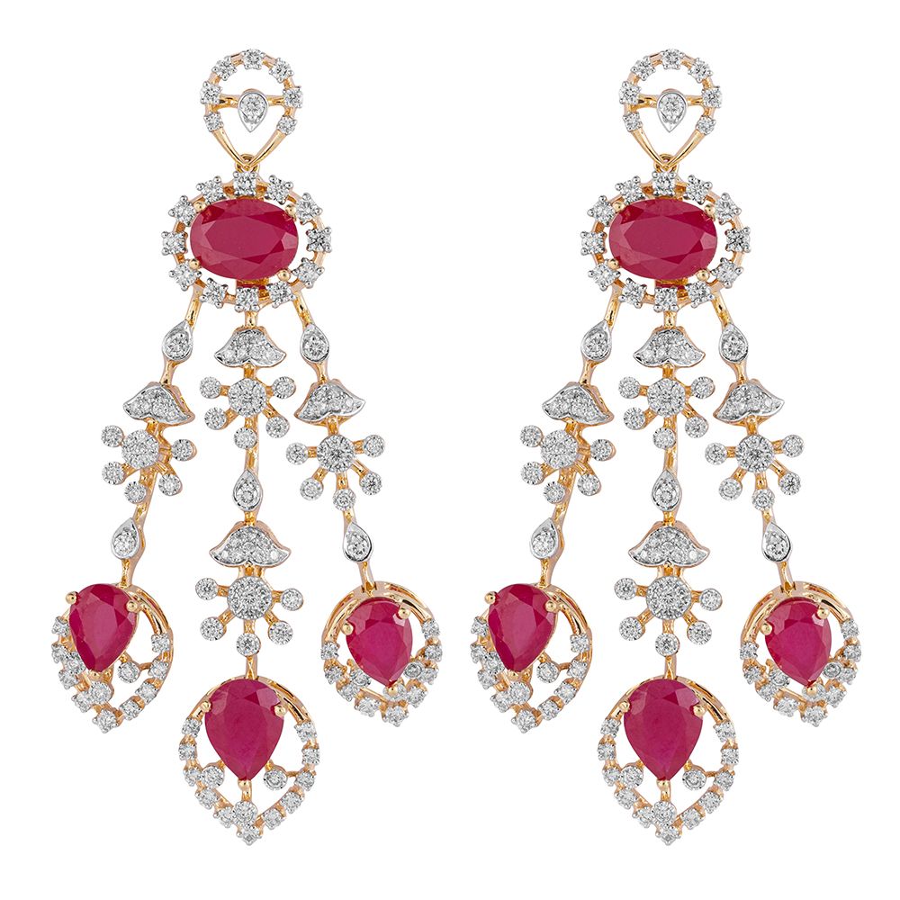 Royal Elegance Diamond Necklace Set-Necklace Sets-CNS23A18-D300R0B