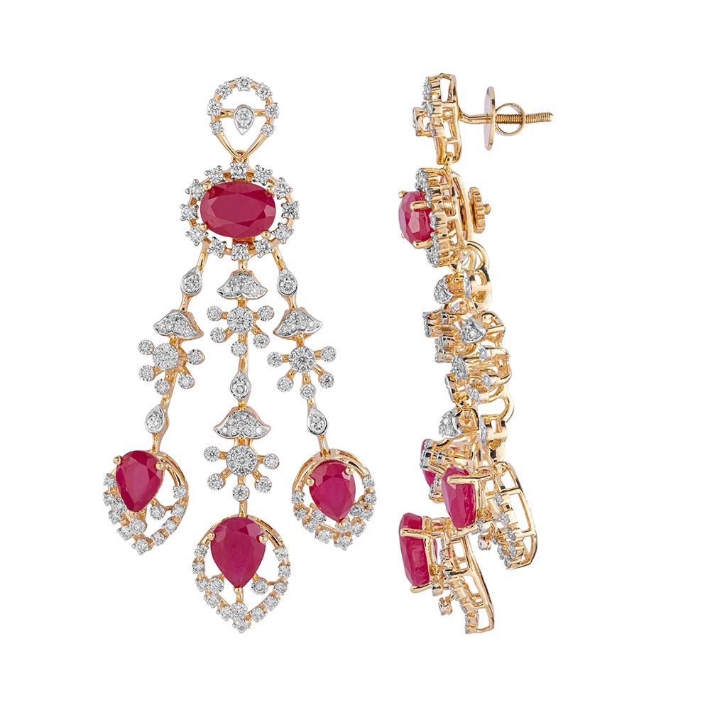 Royal Elegance Diamond Earrings-Earrings-CSE23A18-D300R0B