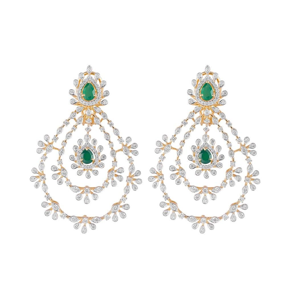 Regal Bejewelled Diamond Necklace Set-Diamond-CNS23A24-D324X0B