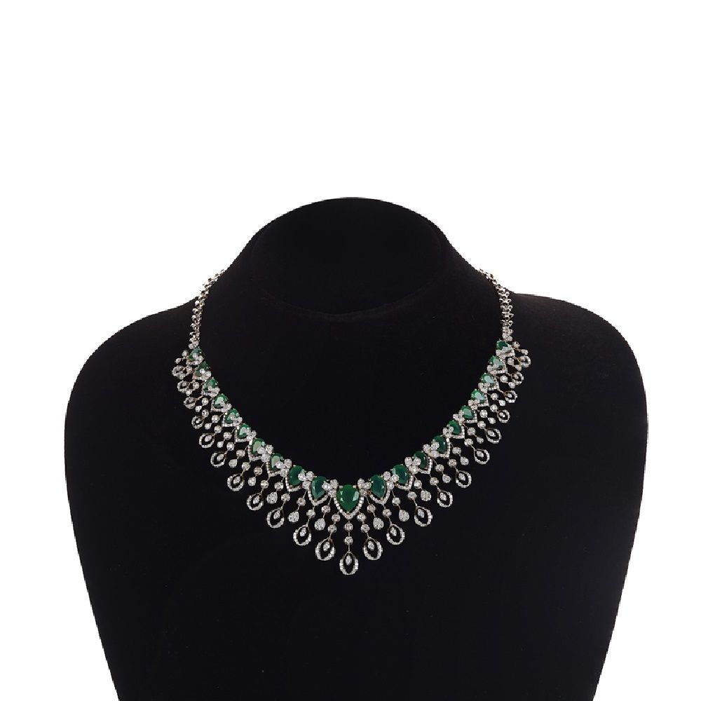 Sctintillating Diamond and Rose Gold Necklace-Necklaces-CSN23A28-D424X2B