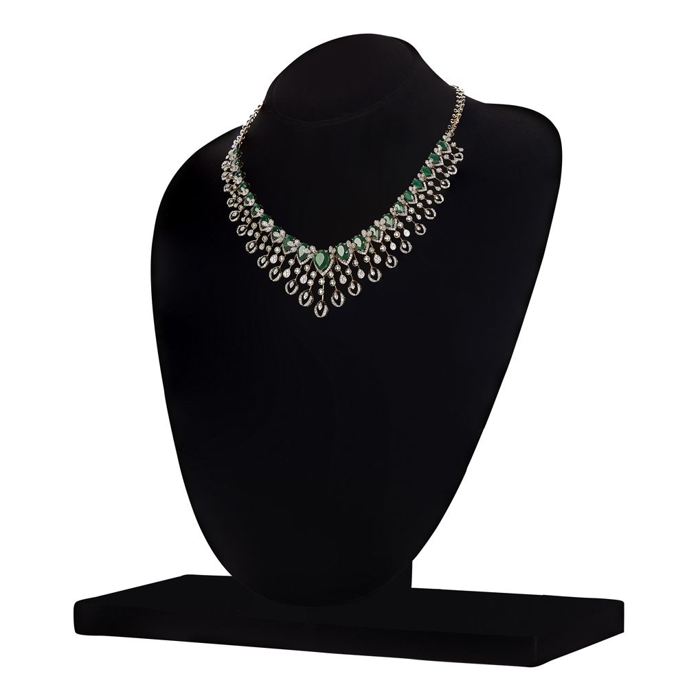 Sctintillating Diamond and Rose Gold Necklace-Necklaces-CSN23A28-D424X2B