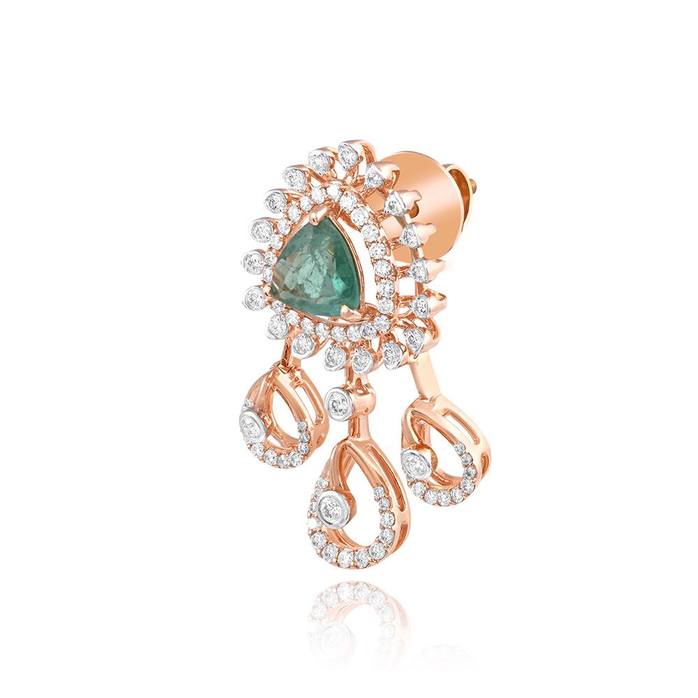 Traditional Diamond and Emerald Necklace Set-All Jewellery-CNS25A02-D445X0B