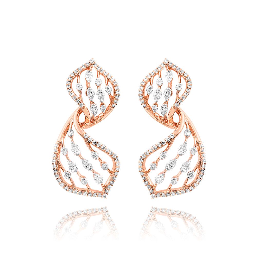 Petal Shine Diamond Necklace Set-All Jewellery-CNS25A55-D300X0B