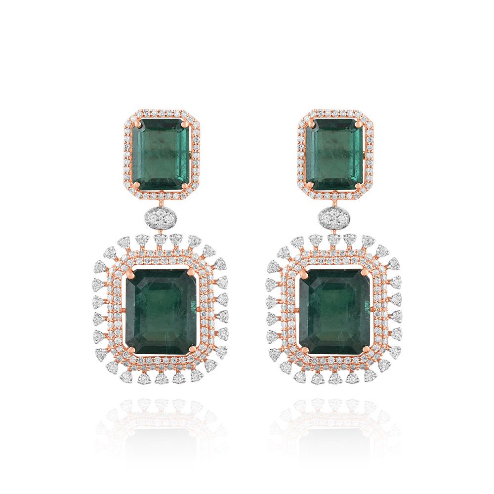 Striking Diamond Bridal Earrings-Earrings-CSE25A66-D445X4B