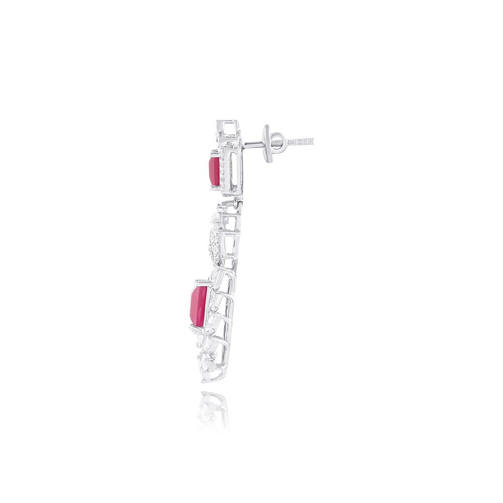Queens Pride Diamond Earrings-Earrings-CSE25A69-D335W3C