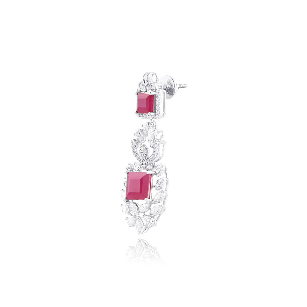 Queens Pride Diamond Earrings-Earrings-CSE25A69-D335W3C