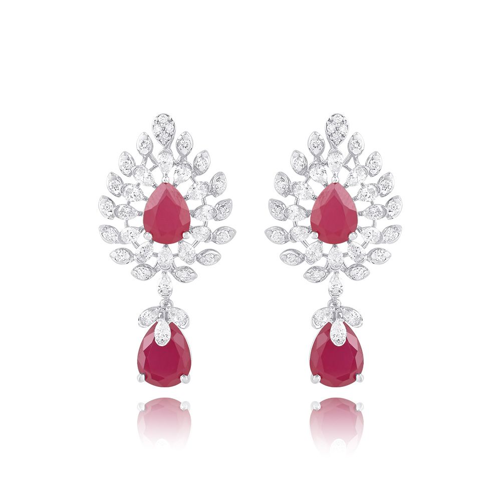 Love Drop Diamond Earrings-Earrings-CSE25A70-D335W4C