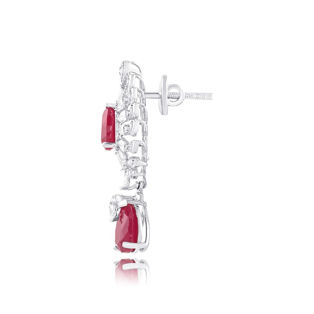 Love Drop Diamond Earrings-Earrings-CSE25A70-D335W4C