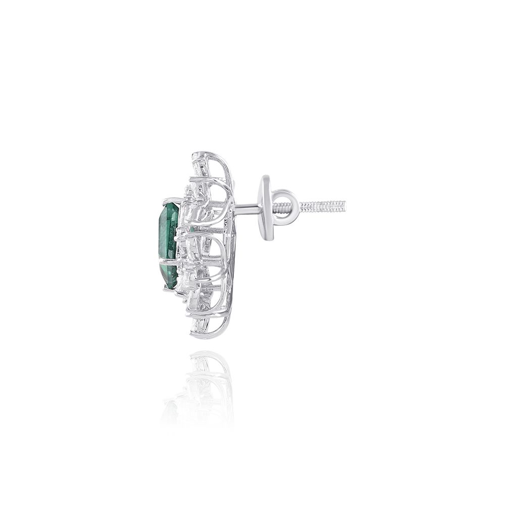 Graceful Diamond Bridal Earrings-Earrings-CSE25A73-D342W4C
