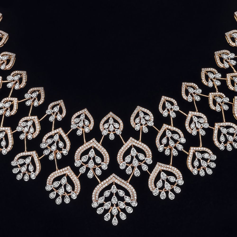 Illustrious Rose Gold and Diamond Necklace-Necklaces-CSN23A04-D300X2B