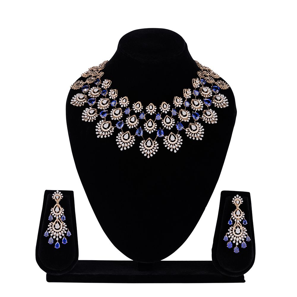 Eternal Starburst Design Diamond Jewellery Set-Diamond-CBX23048-D323X0B