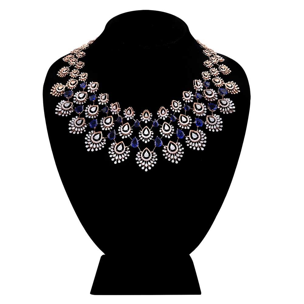 Eternal Starburst Design Diamond Jewellery Set-Diamond-CBX23048-D323X0B