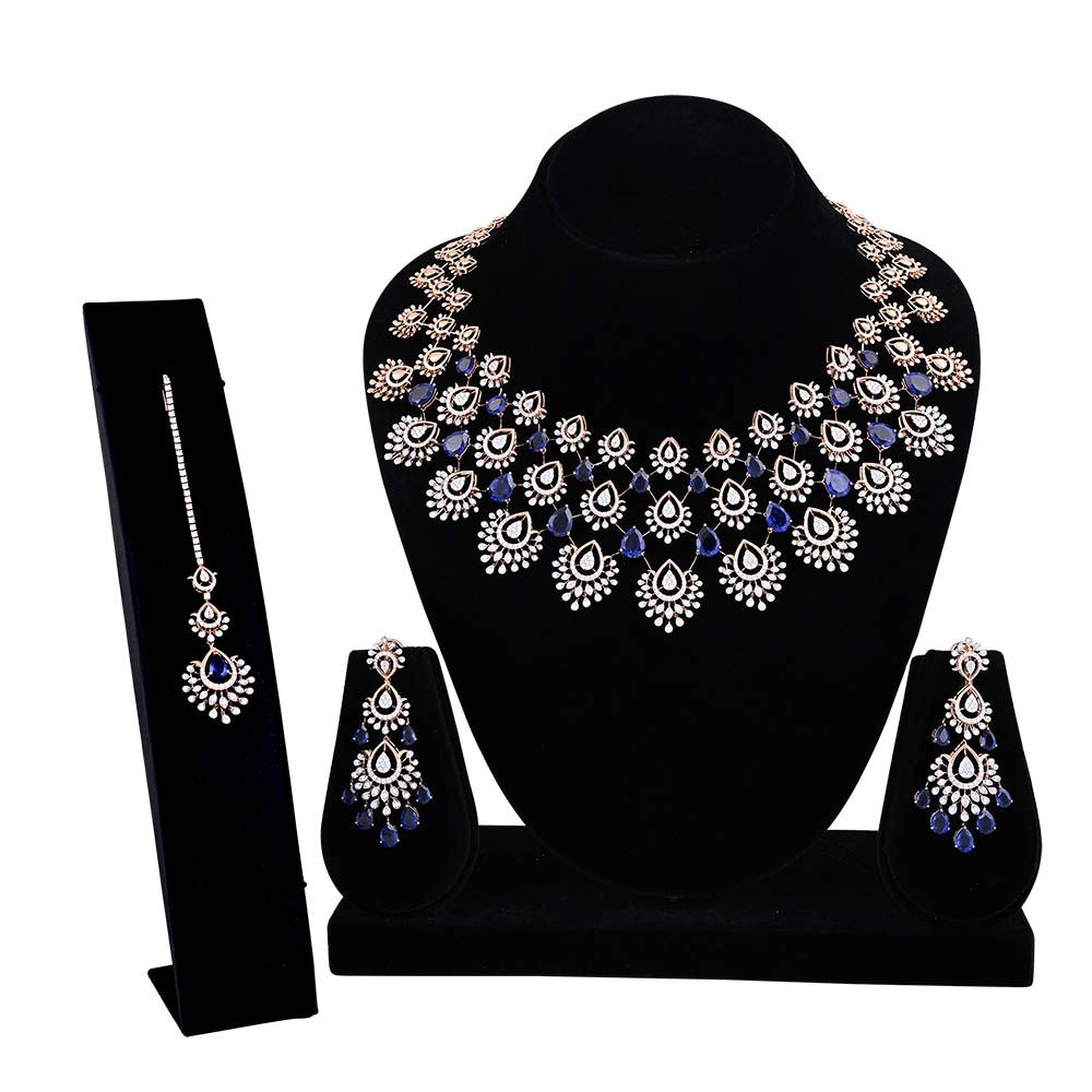 Eternal Starburst Design Diamond Jewellery Set-Diamond-CBX23048-D323X0B