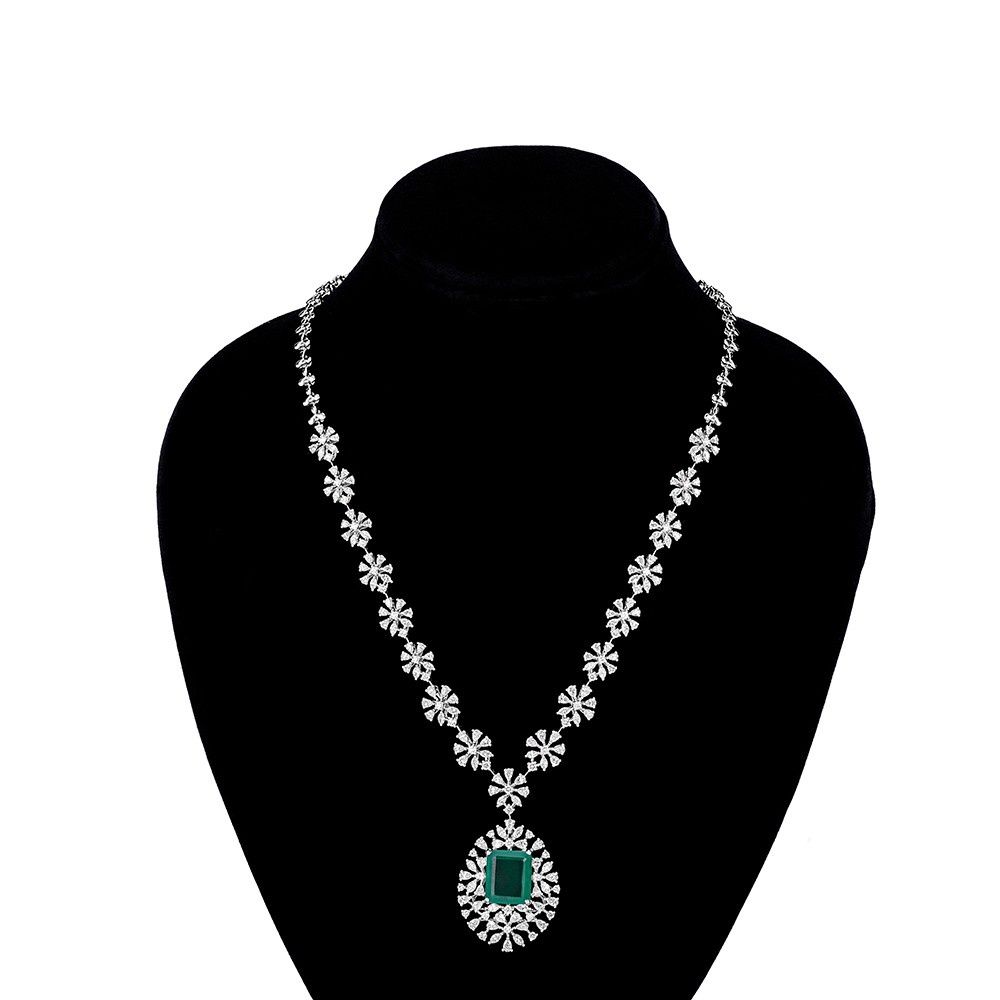 Bejewelled Yellow Gold and Diamond Necklace Set-Necklace Sets-CNS23A12-D326W0B