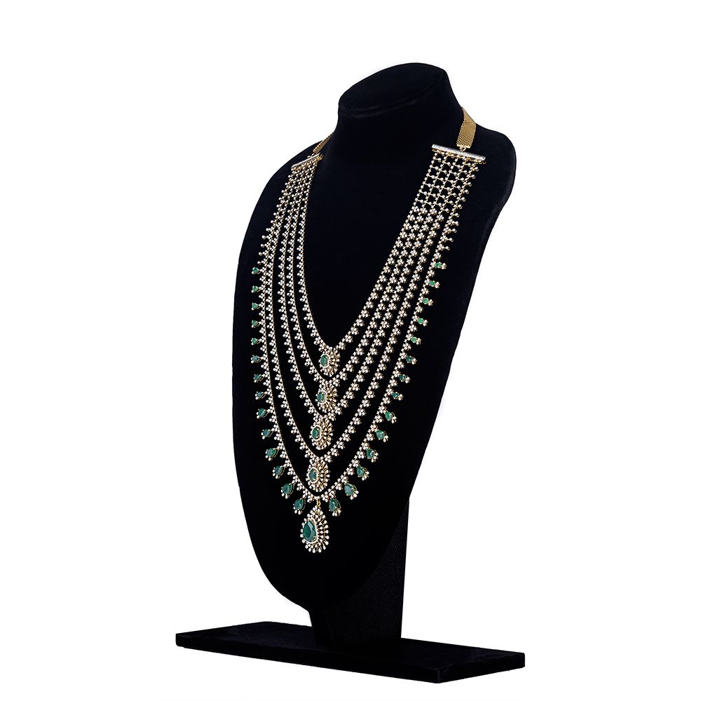 Luxurious Diamond and Emerald Necklace-All Jewellery-CSN23A19-D324R1B