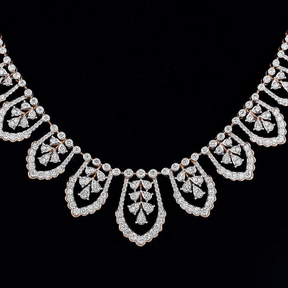 Classic Elegance Diamond and Emerald Necklace-Necklaces-CSN23A22-D300X2B
