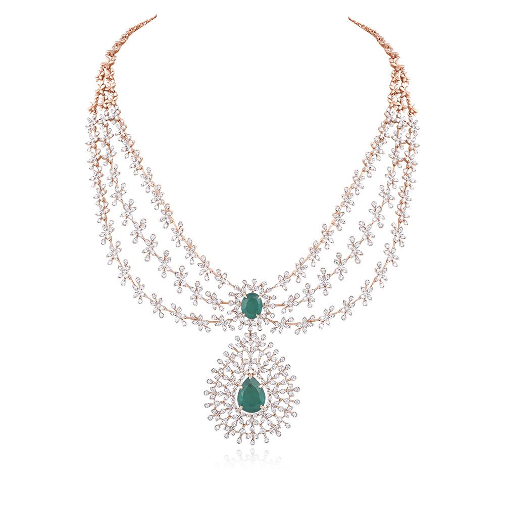 Charm and Grace Diamond Necklace Set-All Jewellery-CNS25A15-D435X0B