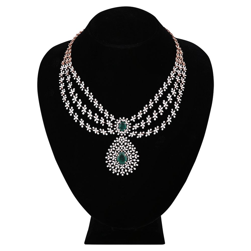 Charm and Grace Diamond Necklace Set-All Jewellery-CNS25A15-D435X0B