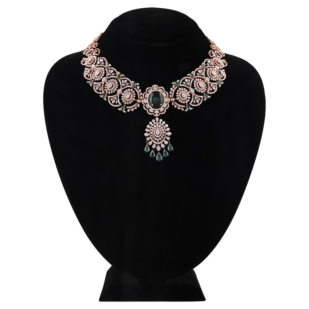 Elegant Bridal Diamond Necklace-Necklaces-CSN25A60-D445X2B