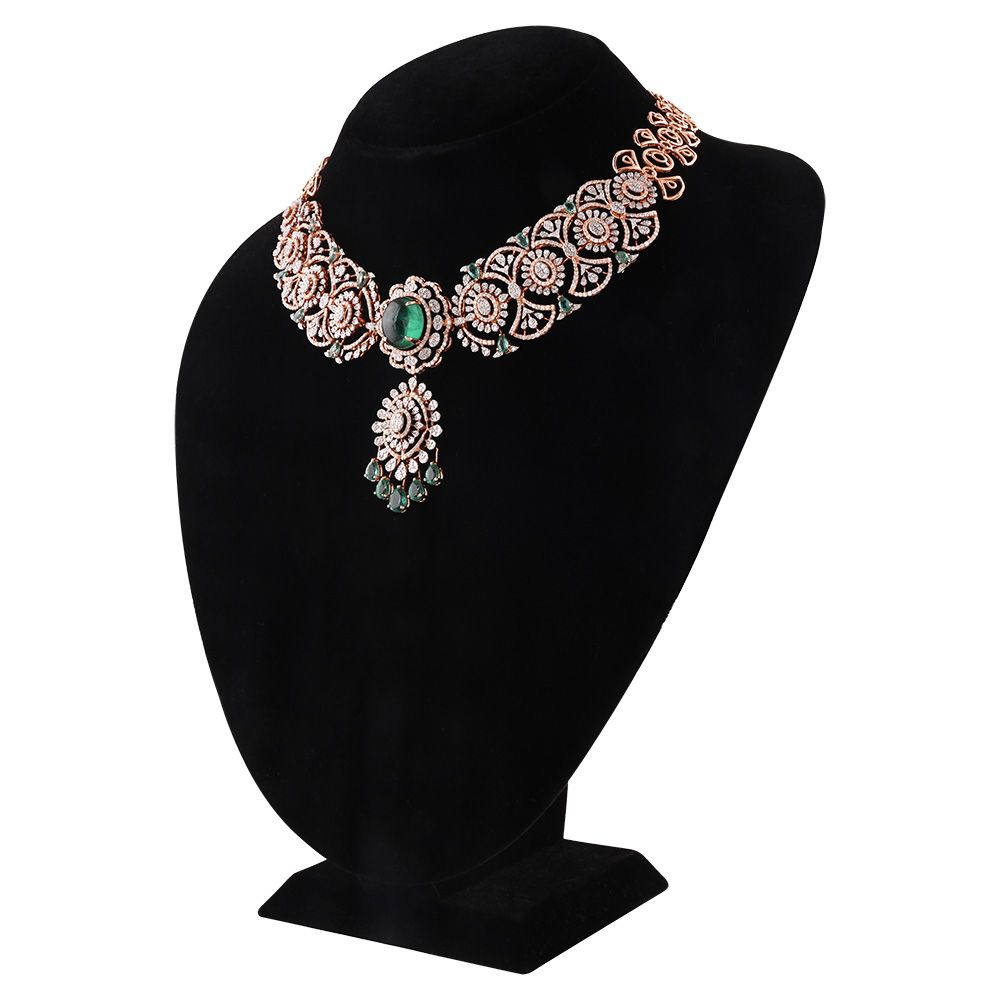 Elegant Bridal Diamond Necklace-Necklaces-CSN25A60-D445X2B
