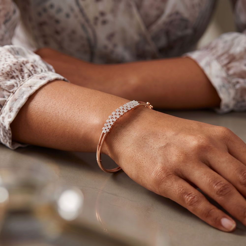 Rose Gold Romance Diamond Bracelet-Bracelets-EBF24O16