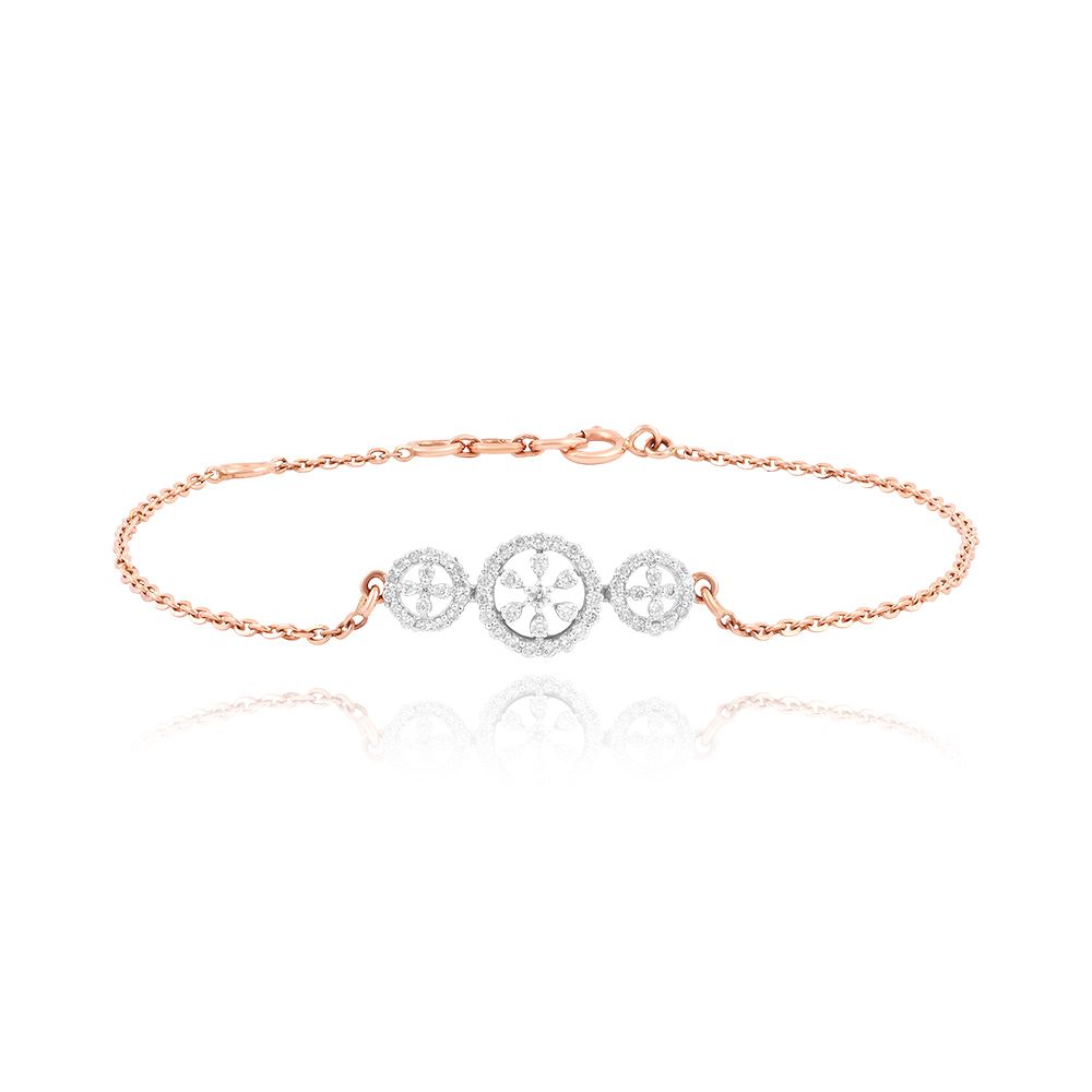 Beautiful Floral Chain Bracelet-Bracelets-EBR24S02
