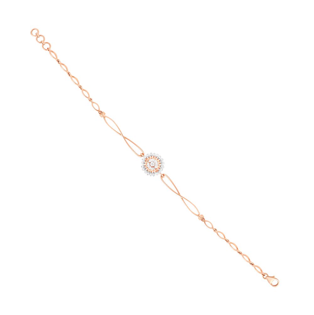 Rose Gold Cascade Diamond Bracelet-Bracelets-EBR24S06