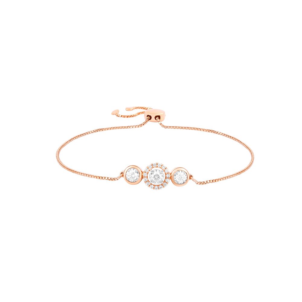 Eclectic Rose Gold and Solis Diamond Bracelet-Bracelets-EBR24S10
