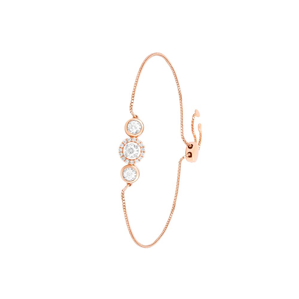 Eclectic Rose Gold and Solis Diamond Bracelet-Bracelets-EBR24S10