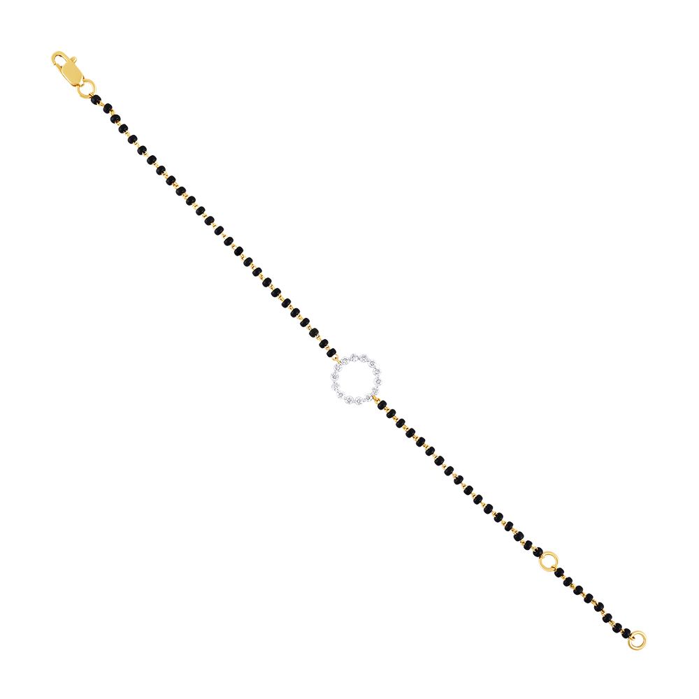 Elegant Diamond Mangalsutra Bracelet-All Jewellery-EBR24S12