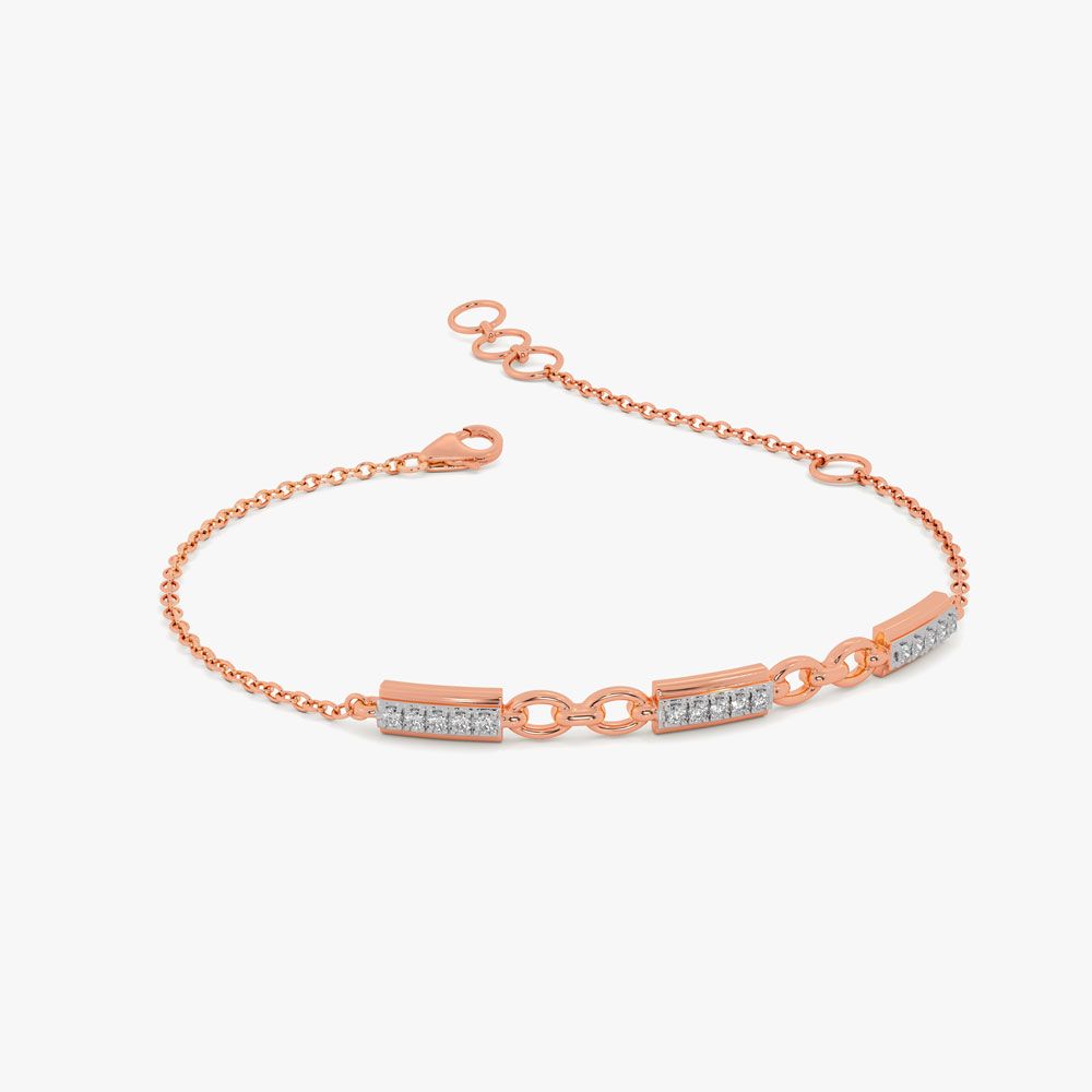 Elegant 18KT Rose Gold Women Bracelet-Bracelets-EBR24S22