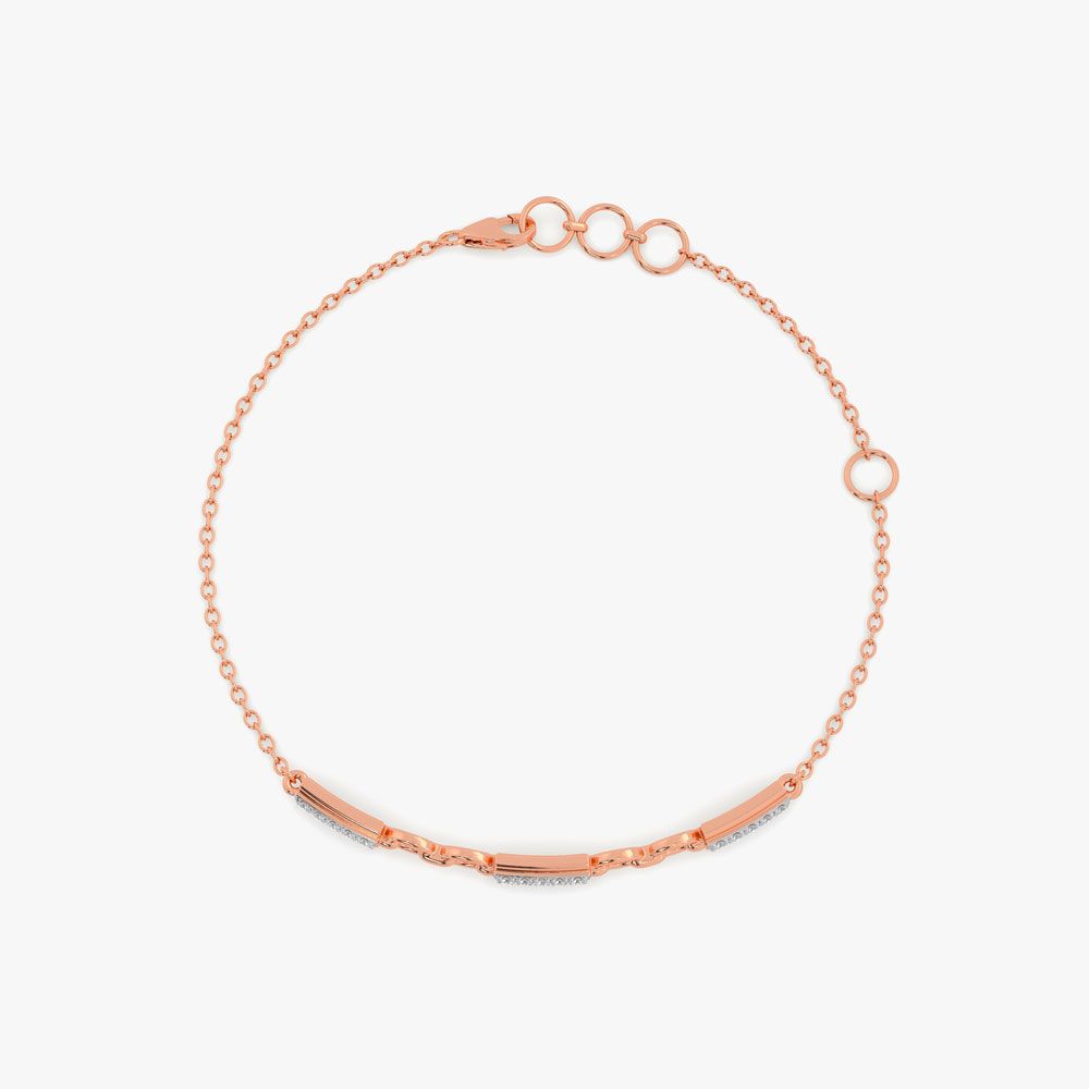 Elegant 18KT Rose Gold Women Bracelet-Bracelets-EBR24S22
