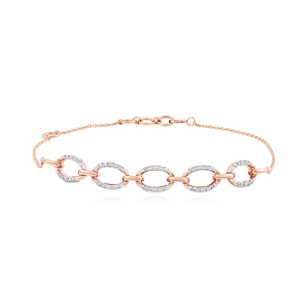 Exquisite 18KT Rose Gold Flexi Women Bracelet-Bracelets-EBR24S27