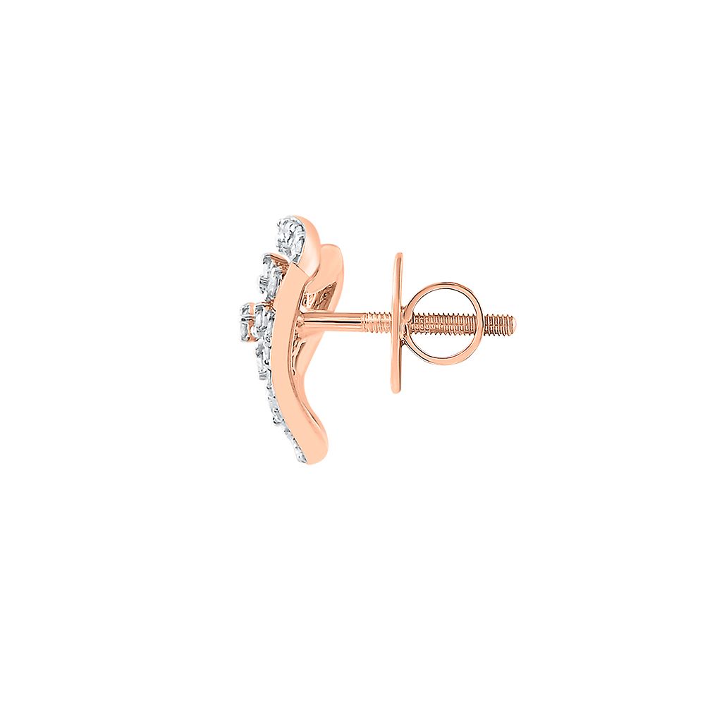 Serene Rose Gold Diamond Studs Earrings-Earrings-EER24I10-D400X2C