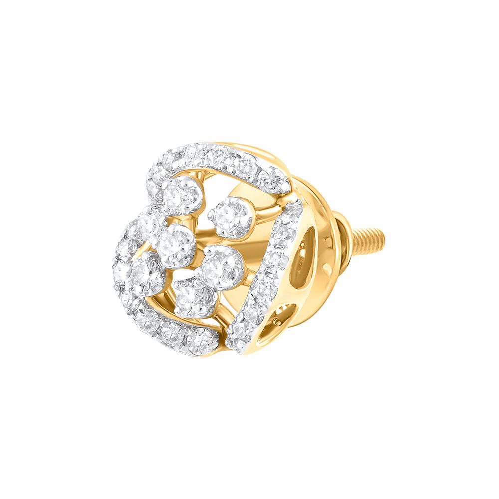 Stunning 14KT Yellow Gold Nakshatra Women Earring-Earrings-EER24I36-D400R2C