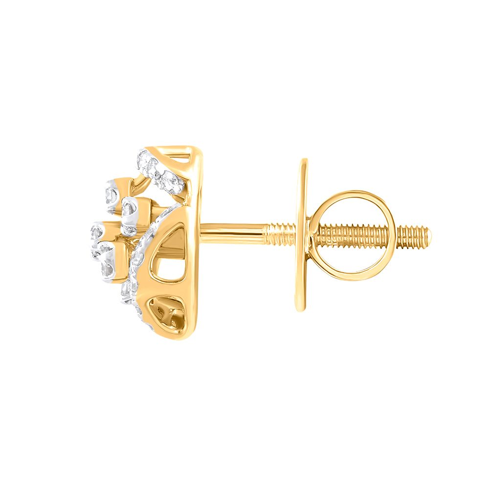 Stunning 14KT Yellow Gold Nakshatra Women Earring-Earrings-EER24I36-D400R2C