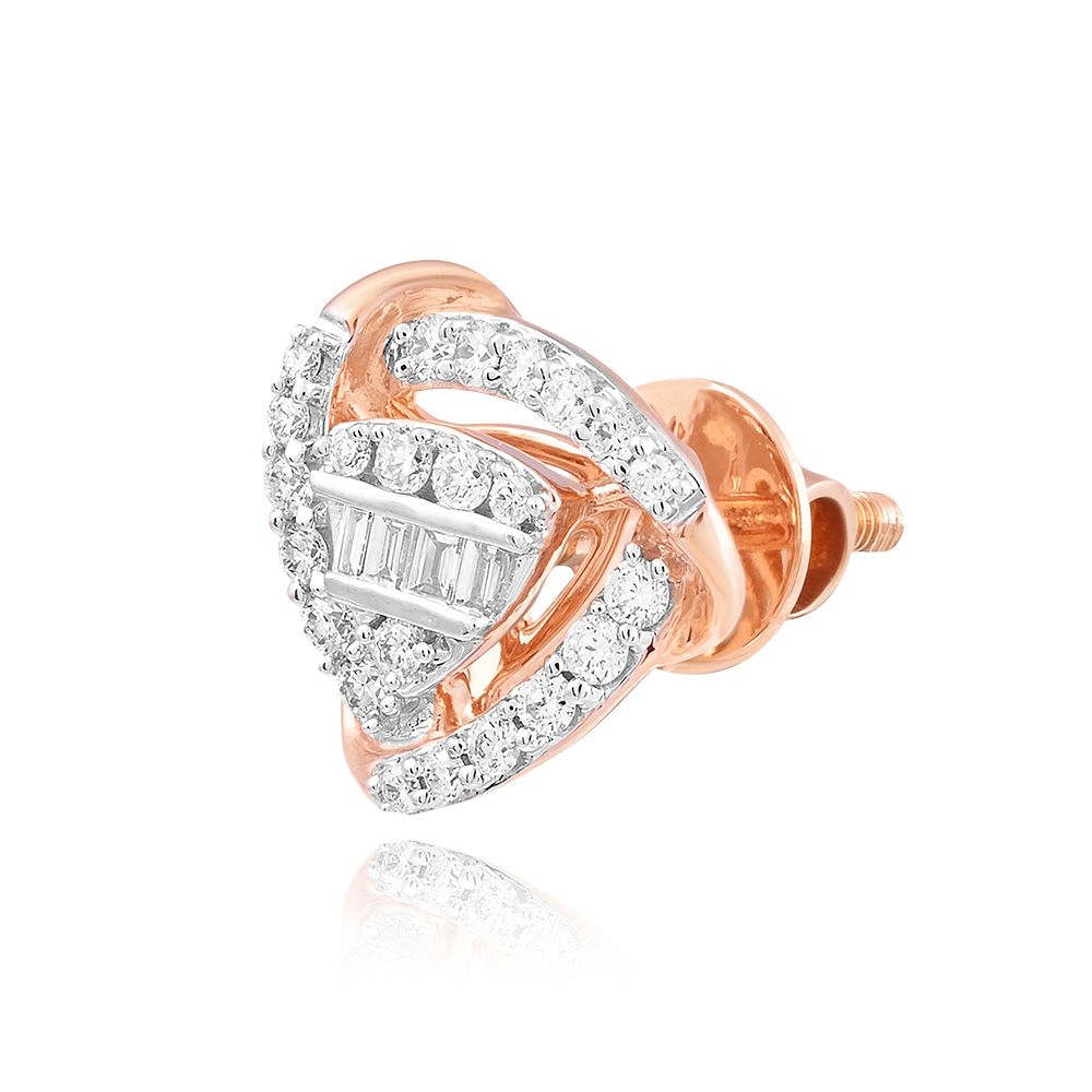 Charming 18KT Rose Gold Women Earring-Earrings-EER24I39-D300X2B