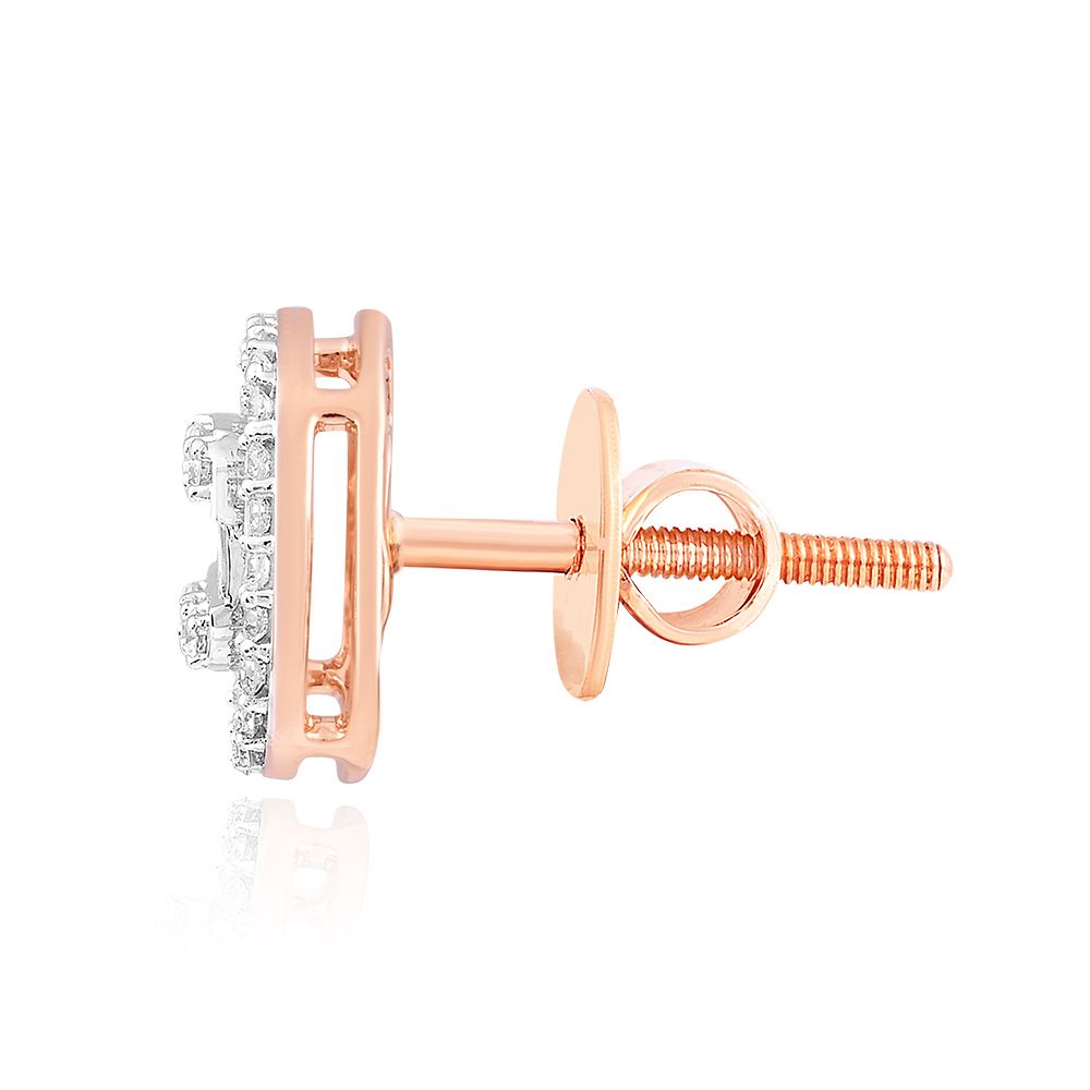 Delightful 18KT Rose Gold Women Earring-Earrings-EER24I40-D300X3B