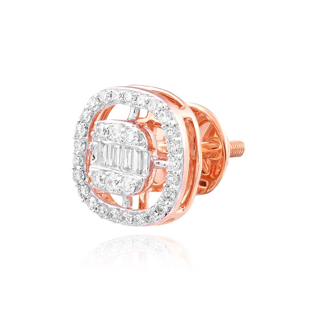 Delightful 18KT Rose Gold Women Earring-Earrings-EER24I40-D300X3B