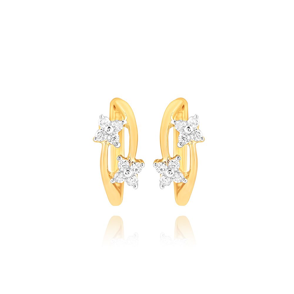 Understated Diamond Curve Earrings-Earrings-EER25I03-D400R0C