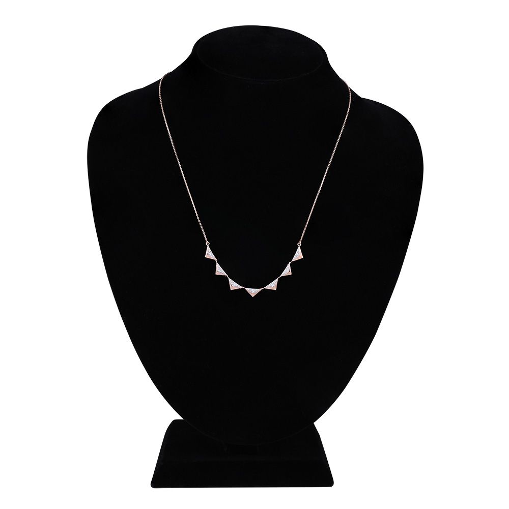 Rose Petal Sparkle Chain Necklace in 14KT-Necklaces-ENK24C02-D400X1C