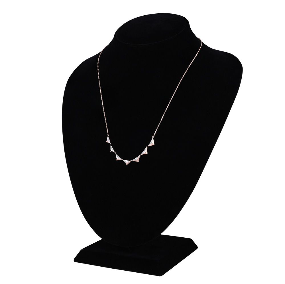 Rose Petal Sparkle Chain Necklace in 14KT-Necklaces-ENK24C02-D400X1C