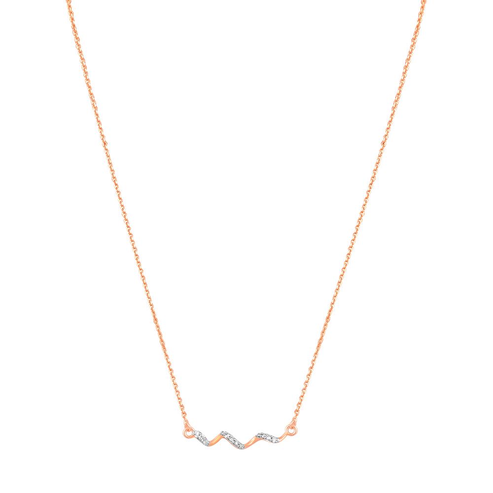 Rosé Radiance Chain Necklace in 14KT-Necklaces-ENK24C04-D900X1C