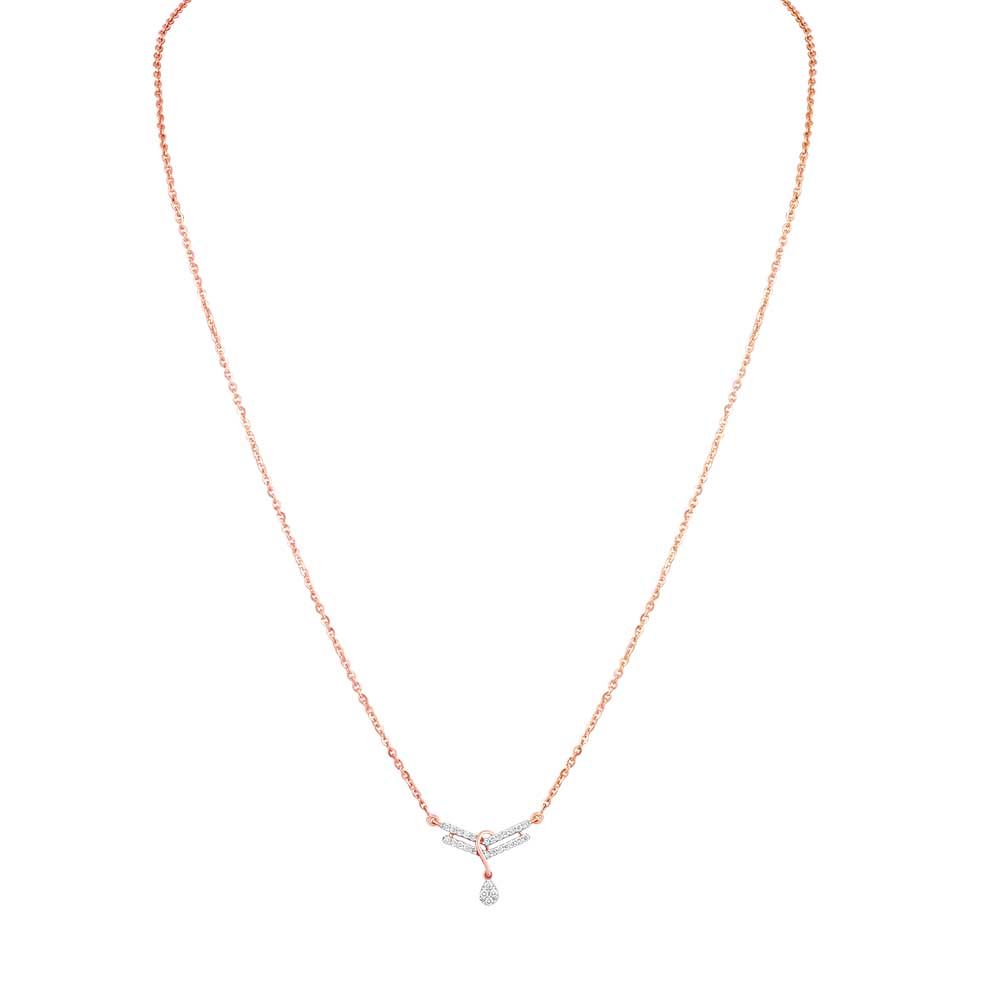Eye-Catching 14KT Rose Gold Women Necklace-Necklaces-ENK24C08-D900X2C